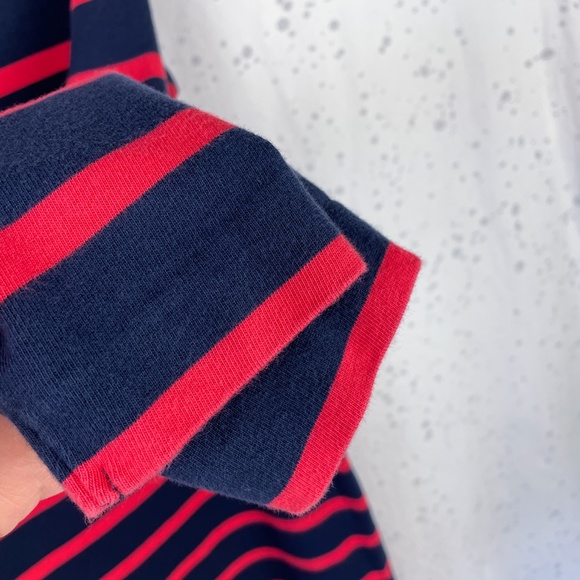 L.L. Bean Striped Mariner Dress 8 Nautical Boatneck - Picture 9 of 12